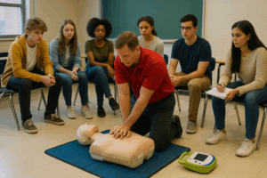 Un esempio di lezione sul primo soccorso. 