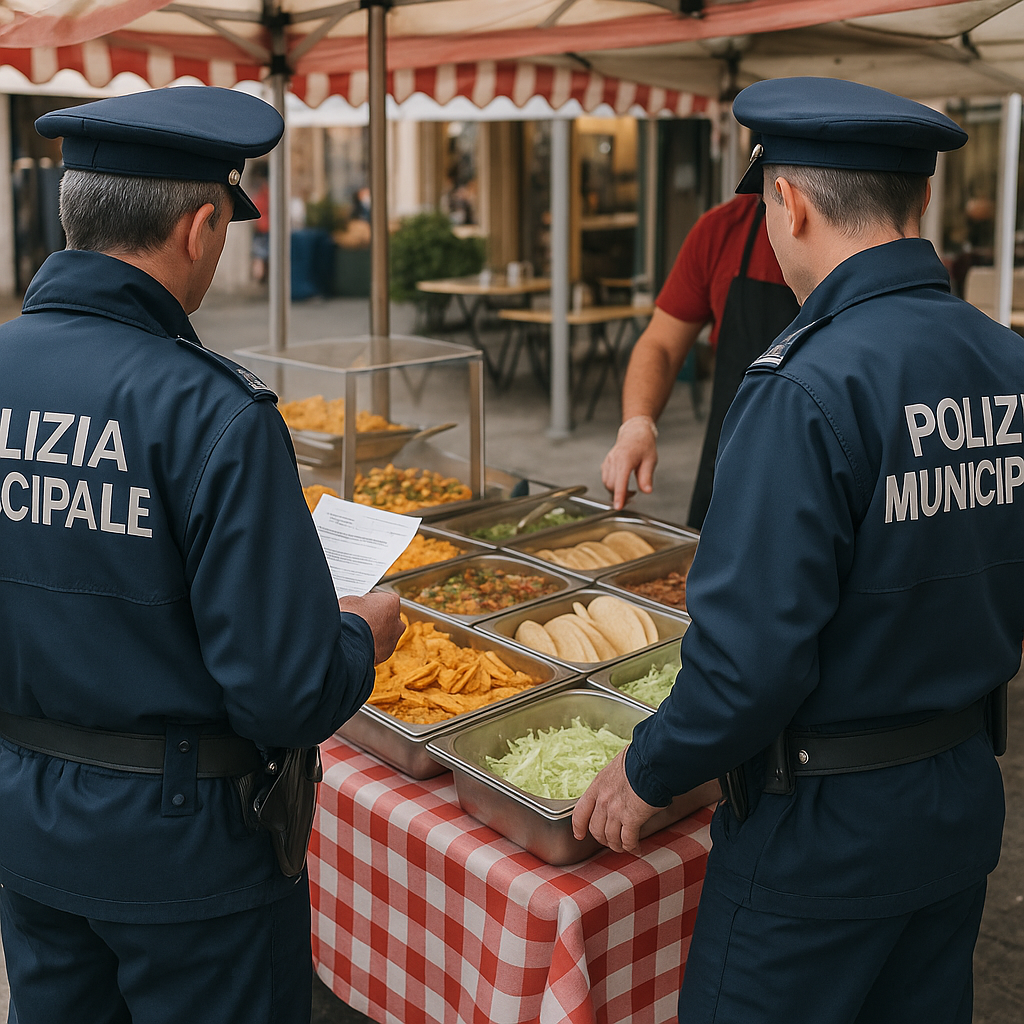 Immagine di controlli durante la sagra